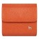 Wallet on the button, the map for maps (3)/coins/bill, coral color 10.2x9.5x3cm