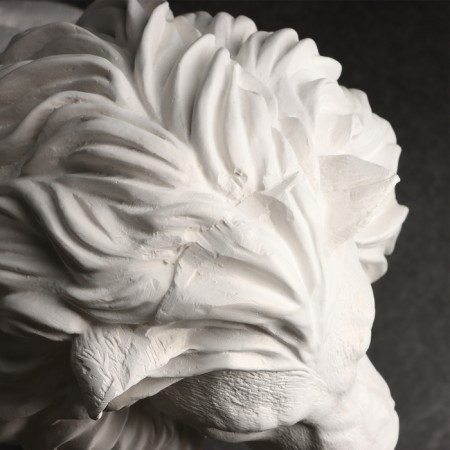 Figure "Sitting Leo" White, 40x25x56cm-8
