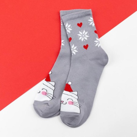 New Year. New Year's socks KAFTAN "cat" p. 36-39 (23-25 ​​cm)-1