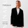 Women's jacket with a stamping minku: classic color black size 42