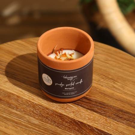 Aromatic candle in a jar of 70 g, soy wax, Marigold-1