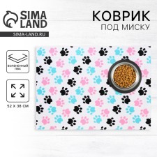 Rug for a bowl “dark paws”, 52x38x0.3cm