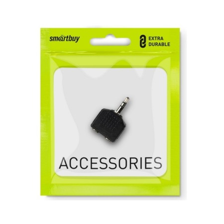 Smartbuy A202, Jack 3.5 mm (3pin) (M) -2xjack 3.5 mm (3pin) (F), black-2
