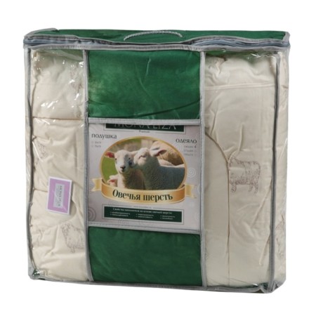 Pillow "Sheep's wool", size 50x70 cm, artificial tick-3