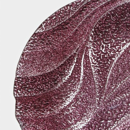 Glass dessert plate "Drachna", d = 21 cm, burgundy color-7