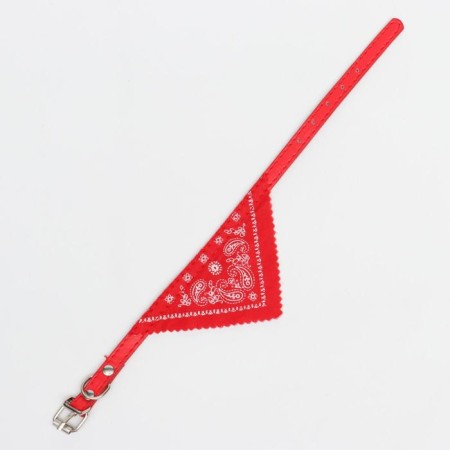 Collar with a scarf 32 x 1 cm, Osh 22-28, red-1