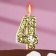 Candle in the cake "Squeezes", number "4", gold, 6.5x4
