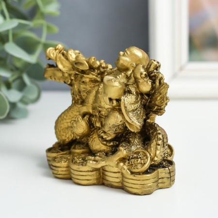 NECSK Polystone for bronze "Hothey on the dragon" 6x9.5x7 cm-2