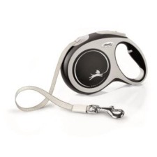 Roulette Flexi New Line Comfort L (up to 60 kg) tape, 5 m gray/black
