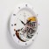 Wall clock, series: kitchen, "coffee", d-29 cm, white rim