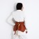 Women's belt, type of basca, width 73 cm, redhead