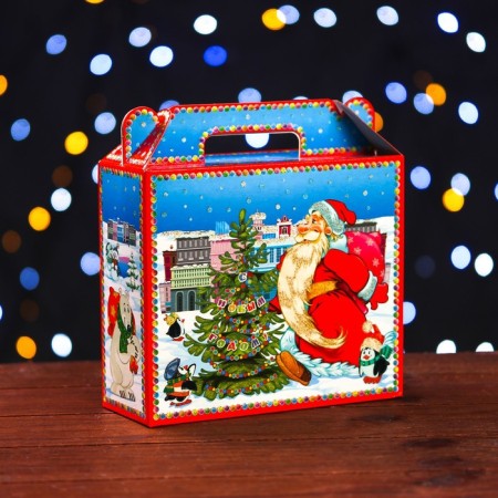 Gift box "Snowmen" 17.3 x 6.5 x 15 cm