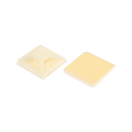 The site for the clamp "bison" of the PHS self-adhesive white, 25 x 25 mm, nylon, 100 pcs.