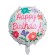 Foil ball 18 "Happy Birthday - Flowers"
