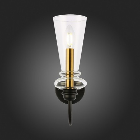 Wall lamp EVOLUCE. Sle112401-01. Rammo. 1x40 W, E14, 10x33 cm, black color-8
