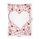 Decorative panel with photo printing "Heart from flowers", vertical, size 150x200 cm