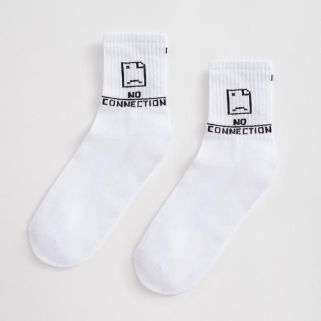 Minaku socks "Game Over", white color, size 38-39 (25 cm)-1