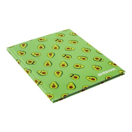 Universal diary for grades 1-11, "Avocado mini pattern", solid cover 7BC, glossy lamination, 40 sheets-2