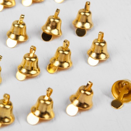 Bell for needlework, set of 20 pcs., Size 1 pc. - 0.8 cm, gold color-2