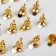 Bell for needlework, set of 20 pcs., Size 1 pc. - 0.8 cm, gold color