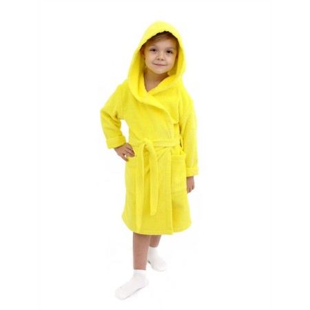 Children's robe, height 128 cm, yellow color-2