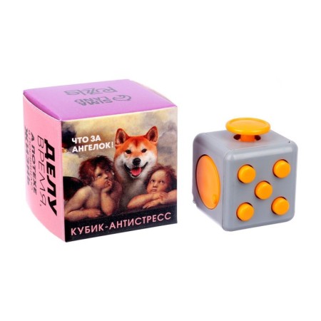 Antistress cube "Kitty", mix, in showbox-2