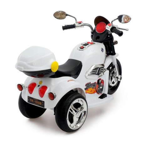 Electric car "Chopper", with a battery, light and sound effects, white color-2