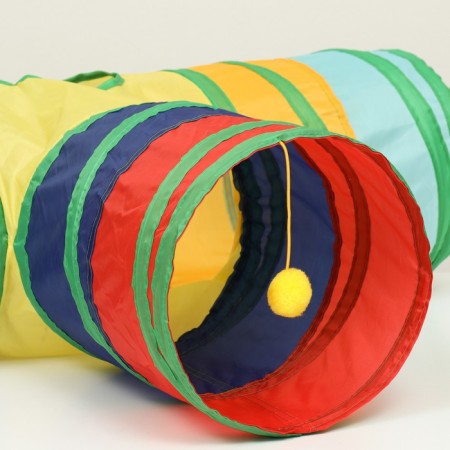 Cat tunnel rustling "tee", 80 x 25 cm, multi -colored-1