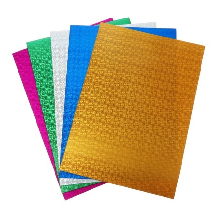 Foamiran color holographic A3, 5 sheets, 5 colors, Devente, thickness 2 mm-2