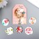 Scrapbooking set "for the most tender" nameplate 5x7 cm + buttons 5 pcs mix