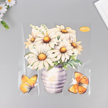 Interior plastic sticker "Chamomile" 40x31 cm