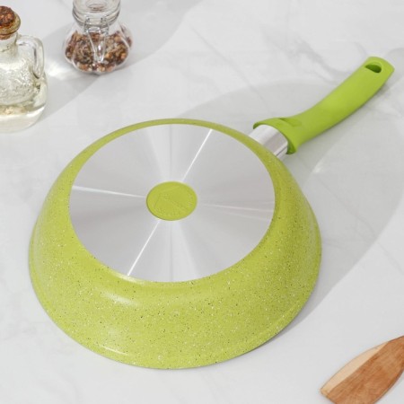 Trendy Style pan, d = 24 cm, plastic handle, anti -stick coating, green color-2