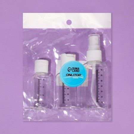 Storage set, 3 items, with a division scale, white/transparent color-7