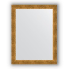 Mirror in the baguette frame - poisoned gold 59 mm, 64 x 84 cm, evoForm