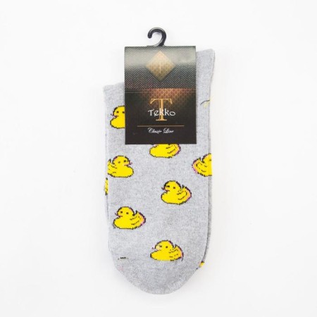 Socks men's "ducks" color gray, size 25-2