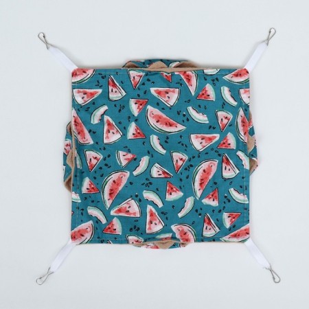 Gamak "suspension" for rodents 23*23 cm, calico, fleece, watermelon-2