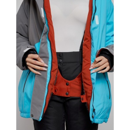 Ski jacket women's winter, size 56, blue color-11