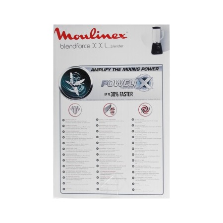 Blander Moulinex LM458810, stationary, 600 W, 2.8 l, 2 speeds, pulse mode, black 1043541-5