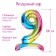 Foil ball 40 "number 9", on a stand, gradient