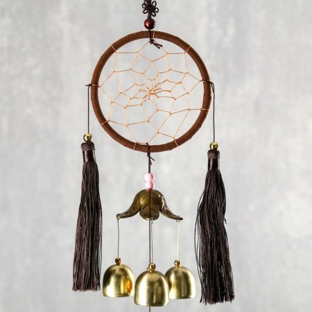 Music of winds with a catfish catfish "Circle with brushes" 4 bells d = 10 length 40 cm-2