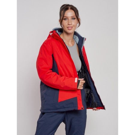 Ski jacket female winter, size 60, red color-9