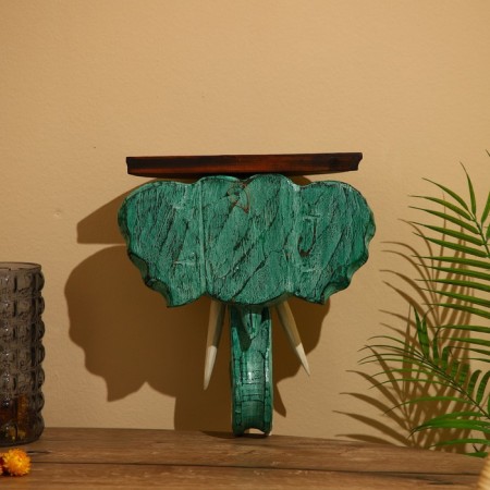 Panel wall "Elephant Head" Albezia 30x12x32 cm-1
