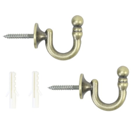 Curtain hook, 2 pcs, color Antik gold-1