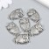Decor for creativity Metal "Evil on a branch" set 6 pcs silver 1.8x2.9 cm