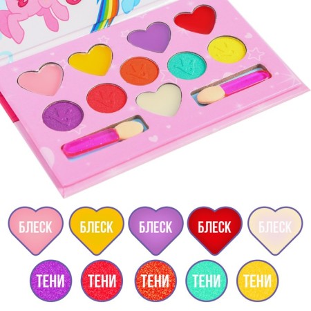 A set of cosmetics, shadows 5 colors, shine 5 colors "Pony", My Little Pony-1