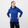 Women's sweatshirt is laid down, the color is blue, size 52