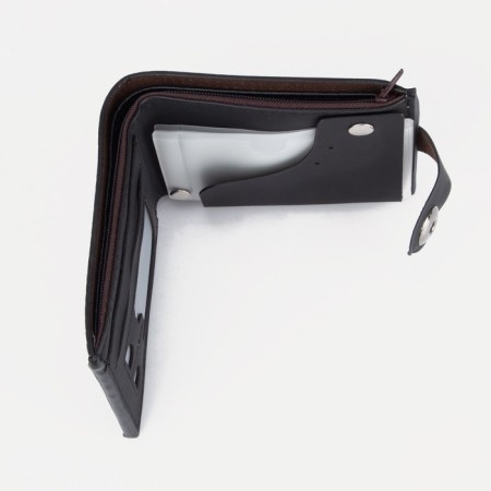 Male purse on a valve, black color-2