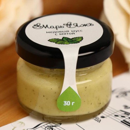 Honey mousse "Mary & Yazh", with mint, 30 g-1