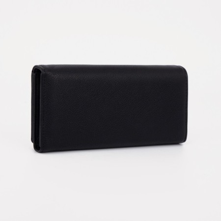 Women's wallet on a magnet, black color-1