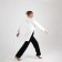 SL shirt, slanting bar, 42-44, white